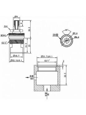 Кран-букса керамическая AV ENGINEERING тип J 
