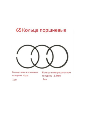 Кольца поршневые 65мм в коробке для компрессора ECO AE-1005-B1 