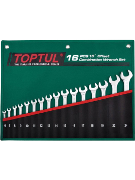 Набор ключей комбинированных 6-24 мм 16 предметов TOPTUL Pro-Line 