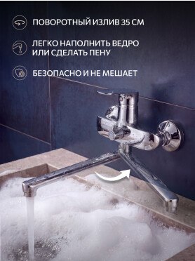 Смеситель для ванны ECONOCE серия 250 