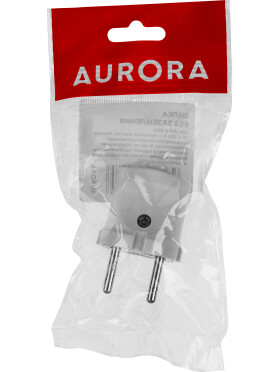 Вилка электрическая прямая 10А 250В AURORA STARTUL белая 