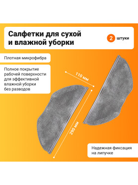 Набор расходных материалов (щетки,валик,салфетки,фильтры) для робота-пылесоса Xiaomi серии Vacuum mop essential G1 BRUNER 