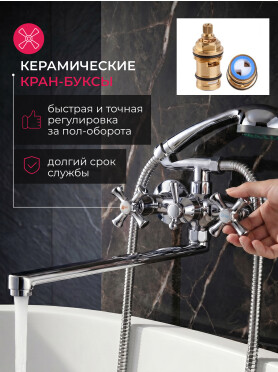 Смеситель для ванны ECONOCE серия 410 
