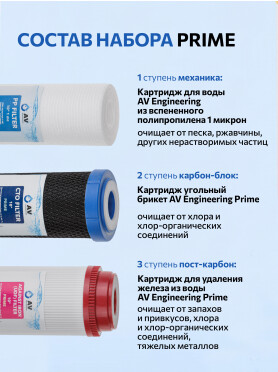 Комплект картриджей AV ENGINEERING Prime 3 штуки 