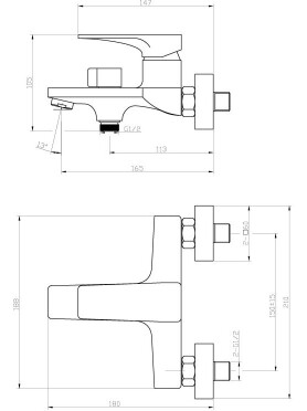 Смеситель для ванны AV ENGINEERING Dar 