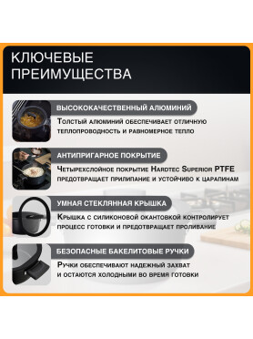 Кастрюля алюминиевая FISKARS Hard Face