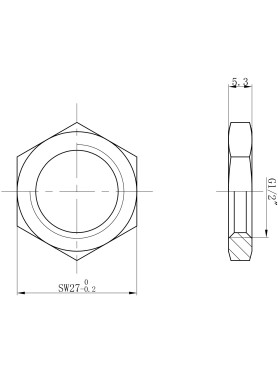 Контргайка латунная 1/2" с внутренней резьбой AV ENGINEERING 