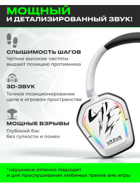 Наушники-гарнитура игровые беспроводные URZUS Invader UR-5524127