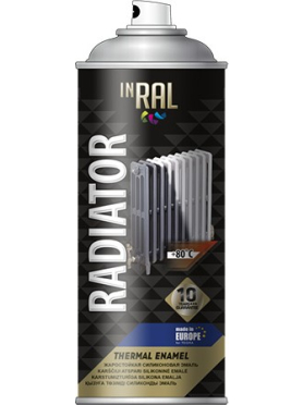 Эмаль аэрозольная для радиатора белый INRAL Radiator Thermal Enamel 400 мл 