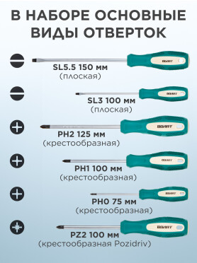 Набор отверток ВОЛАТ 6 предметов 